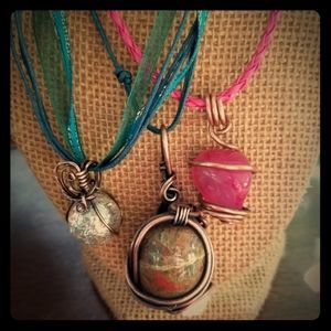 Lot of Necklaces Unikite Agate
